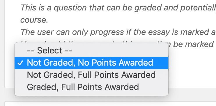 LearnDash grading options for essay questions